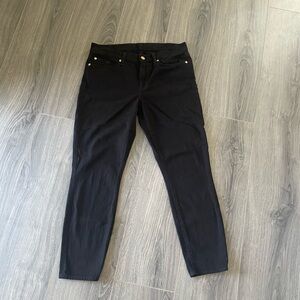 7 for all mankind cropped gwenevere jean black women’s size 28 denim jeans
